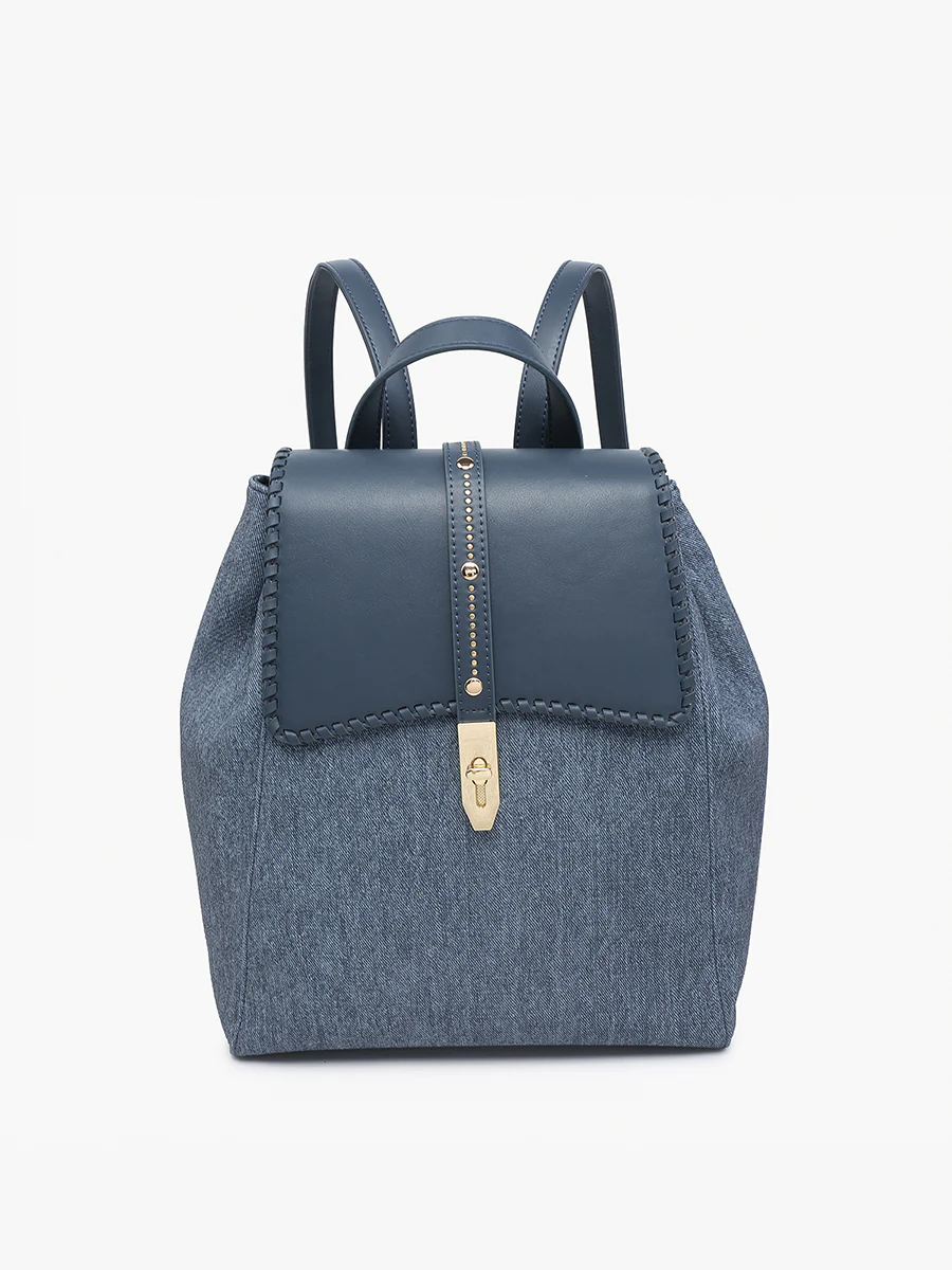 Olive Denim Backpack