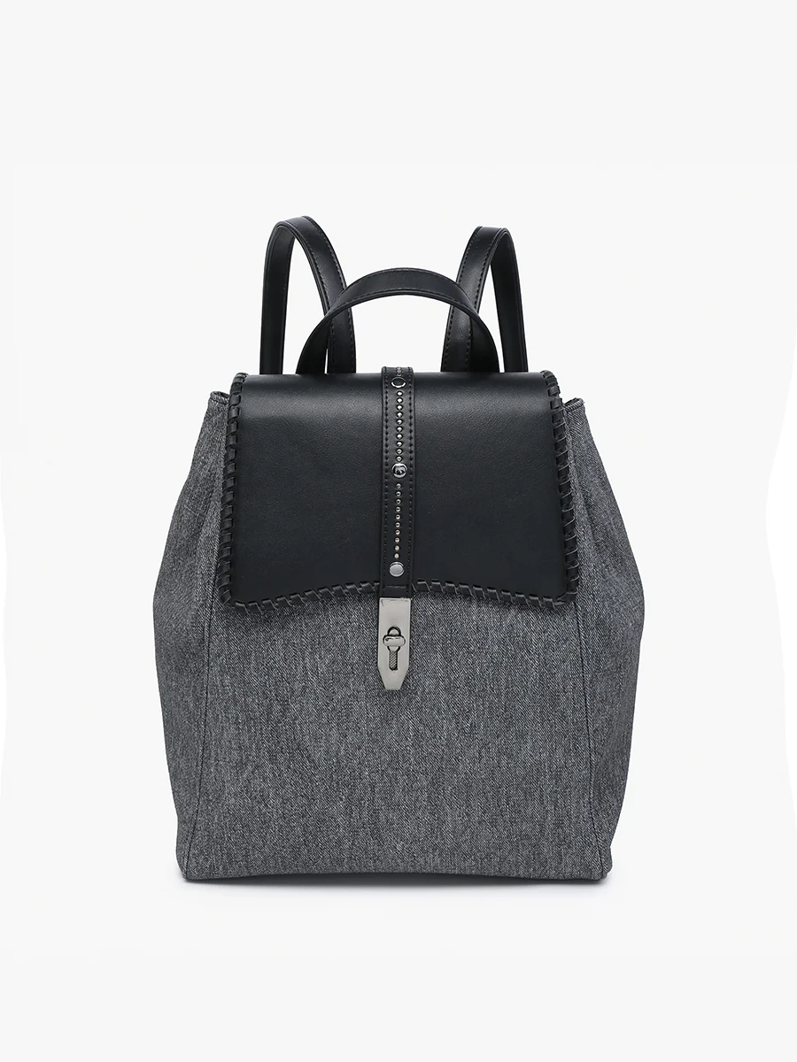 Olive Denim Backpack